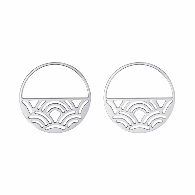 Boucles d'oreilles Les Georgettes Les Essentielles Poisson argentées, 43mm