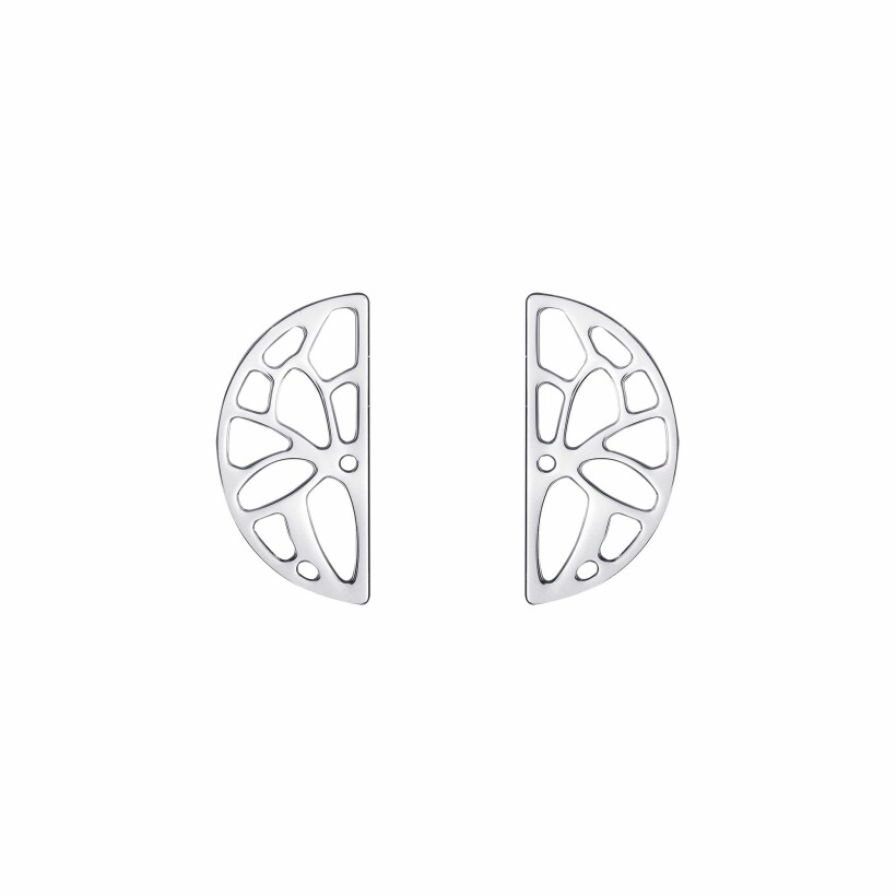 Boucles d'oreilles Les Georgettes Les Essentielles Nénuphar argentées, 30mm