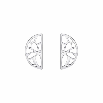 Boucles d'oreilles Les Georgettes Les Essentielles Nénuphar argentées, 30mm