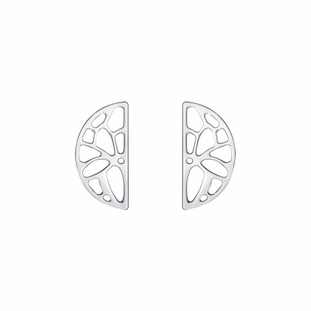 Boucles d'oreilles Les Georgettes Les Essentielles Nénuphar argentées, 30mm