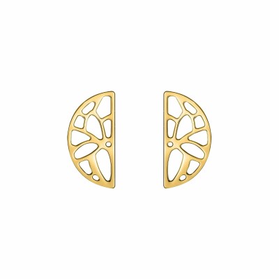 Boucles d'oreilles Les Georgettes Les Essentielles Nénuphar dorées, 30mm