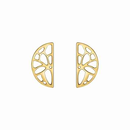 Boucles d'oreilles Les Georgettes Les Essentielles Nénuphar dorées, 30mm