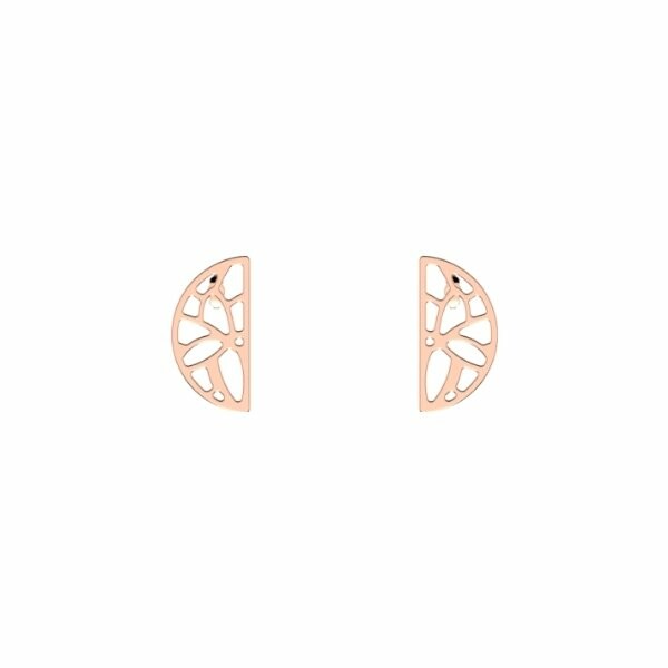 Boucles d'oreilles Les Georgettes Les Essentielles Nénuphar dorées rose, 30mm