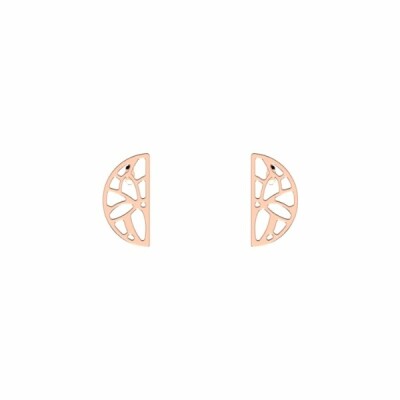 Boucles d'oreilles Les Georgettes Les Essentielles Nénuphar dorées rose, 30mm