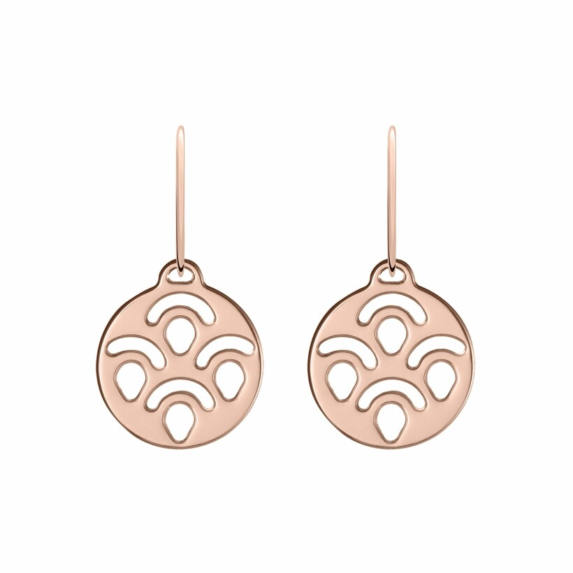 Boucles d'oreilles Les Georgettes Les Essentielles Poisson dorées rose, 16mm