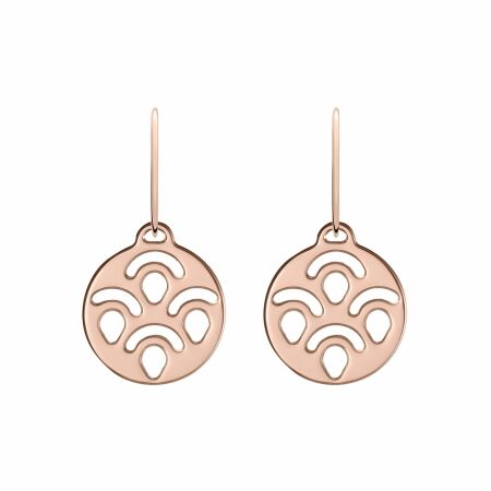 Boucles d'oreilles Les Georgettes Les Essentielles Poisson dorées rose, 16mm