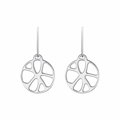 Boucles d'oreilles Les Georgettes Les Essentielles Nénuphar argentées, 16mm