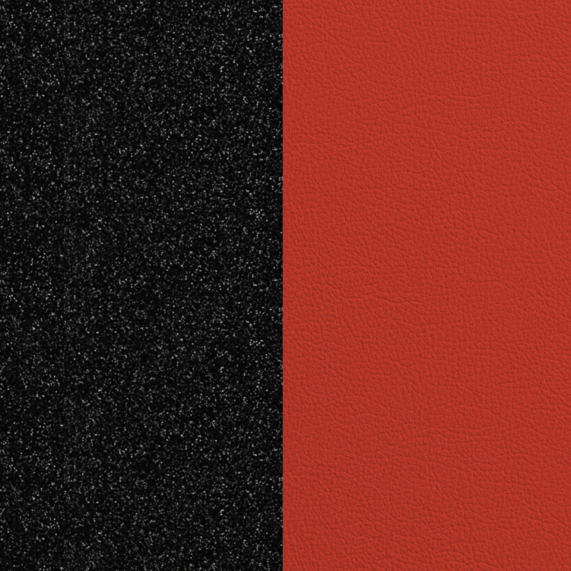 Simili pour bague Les Georgettes paillettes noires / rouge, 8mm