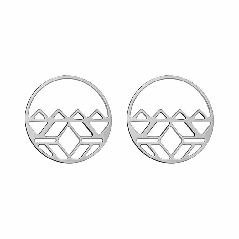 Boucles d'oreilles Les Georgettes Les Essentielles Inca argentées, 43mm