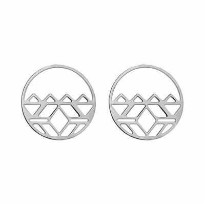 Boucles d'oreilles Les Georgettes Les Essentielles Inca argentées, 43mm