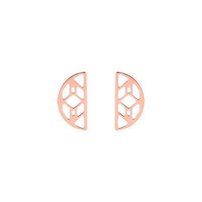Boucles d'oreilles Les Georgettes Les Essentielles Inca dorées rose, 30mm