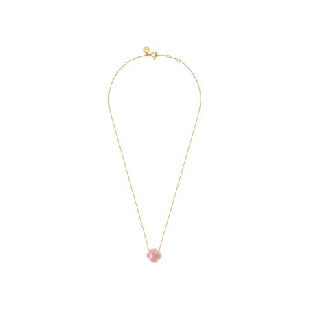 Collier Morganne Bello Victoria en or jaune et quartz guava