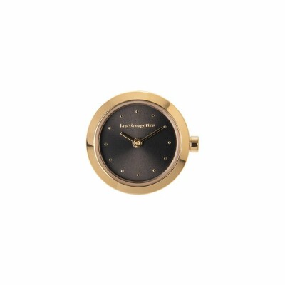 Montre Les Georgettes Couture Absolue ronde dorée cadran anthracite