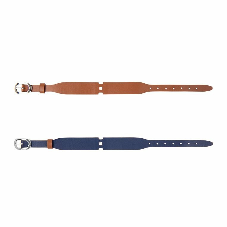 Bracelet de montre Les Georgettes Couture en cuir denim / canyon, boucle acier, largeur 14mm