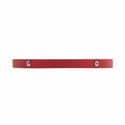 Ceinture Les Georgettes Les Essentielles en cuir rouge, 81cm