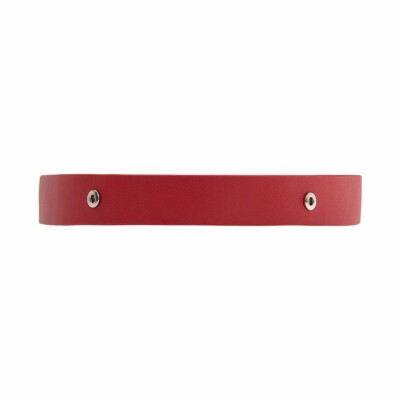 Ceinture Les Georgettes Les Essentielles en cuir rouge, 74cm