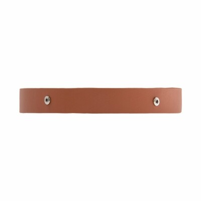 Ceinture Les Georgettes Les Essentielles en cuir camel, 74cm