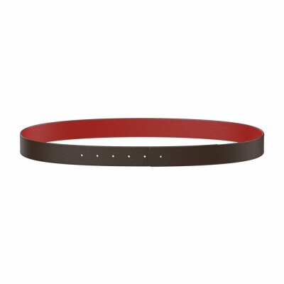 Cuir pour ceinture Les Georgettes Framboise/Marron, 33mm, taille M