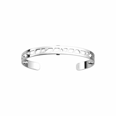 Bracelet manchette Les Georgettes Les Essentielles Perroquet argenté, 8mm