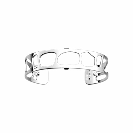 Bracelet manchette Les Georgettes Les Essentielles Léopard argenté, 14mm