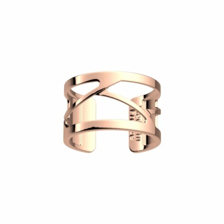 Bague Les Georgettes Les Essentielles Tresse dorée rose, largeur 12mm, taille 52