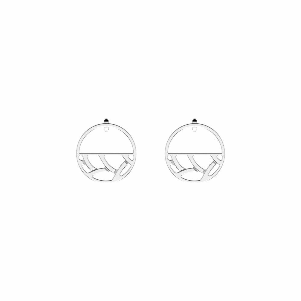 Boucles d'oreilles petites créoles Les Georgettes Les Essentielles Tresse argentées, 30mm