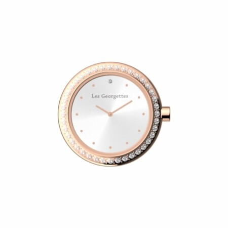 Montre Les Georgettes Les Coutures Absolue Précieuse dorée rose cadran argent