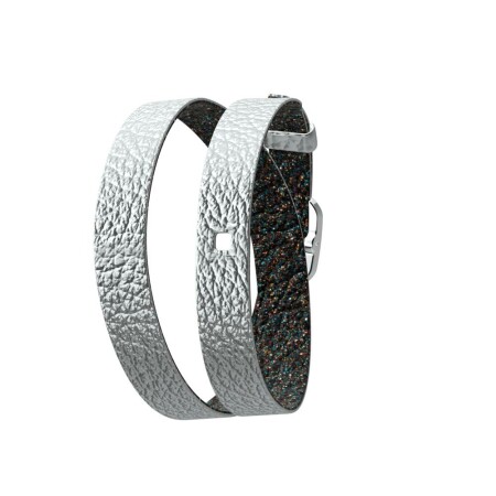 Bracelet de montre Les Georgettes Les Coutures en cuir aluminium/voie lactée