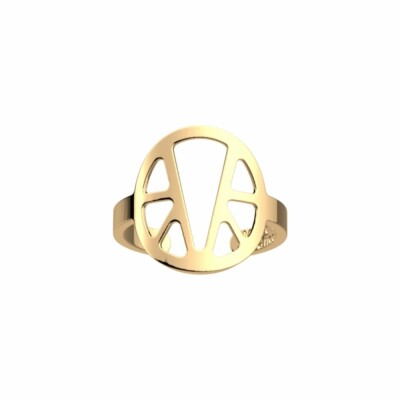 Bague Les Georgettes Les Essentielles Ibiza dorée, largeur 16mm, taille 52