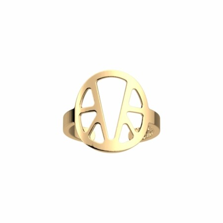 Bague Les Georgettes Les Essentielles Ibiza dorée, largeur 16mm, taille 60