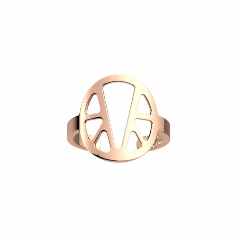 Bague Les Georgettes Les Essentielles Ibiza dorée rose, largeur 16mm, taille 52