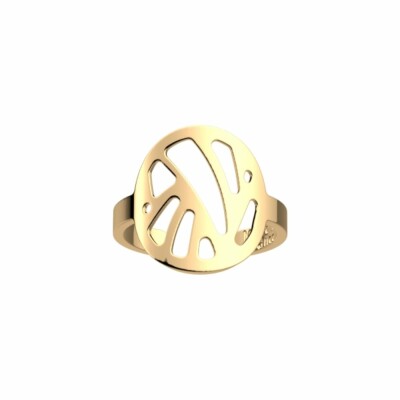 Bague Les Georgettes Les Essentielles Perroquet dorée, largeur 16mm, taille 58