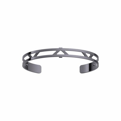 Bracelet manchette Les Georgettes for Men Triangle, finition ruthénium, 8mm