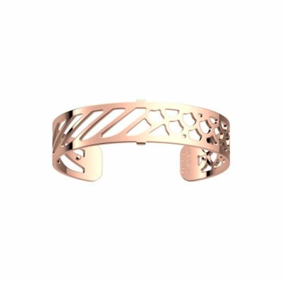 Bracelet manchette Les Georgettes Les Essentielles Ibis, finition dorée rose, 14mm