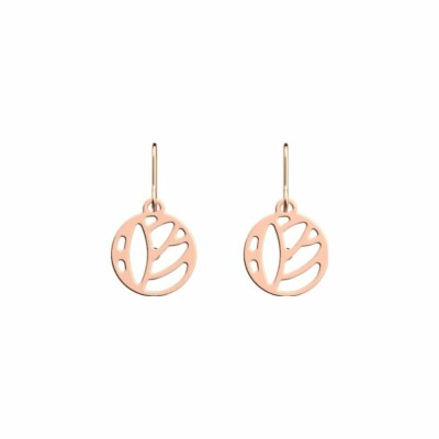 Boucles d'oreilles Les Georgettes Les Essentielles Lotus dorées rose, 16mm