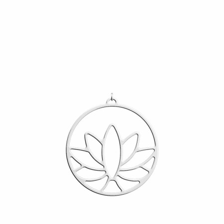 Pendentif Les Georgettes Les Essentielles Lotus argenté, 45mm