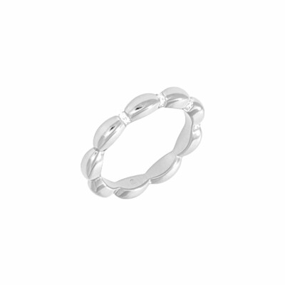 Bague Saunier Rameau en argent et oxyde de zirconium blanc, taille 56