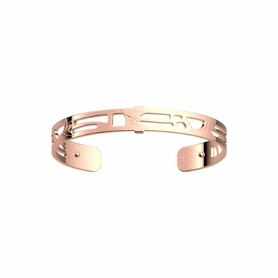 Bracelet manchette Les Georgettes Les Essentielles Fleurs du Nil, finition dorée rose, 8mm