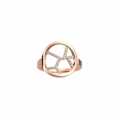 Bague Les Georgettes Les Précieuses Girafe, finition dorée rose, taille 54