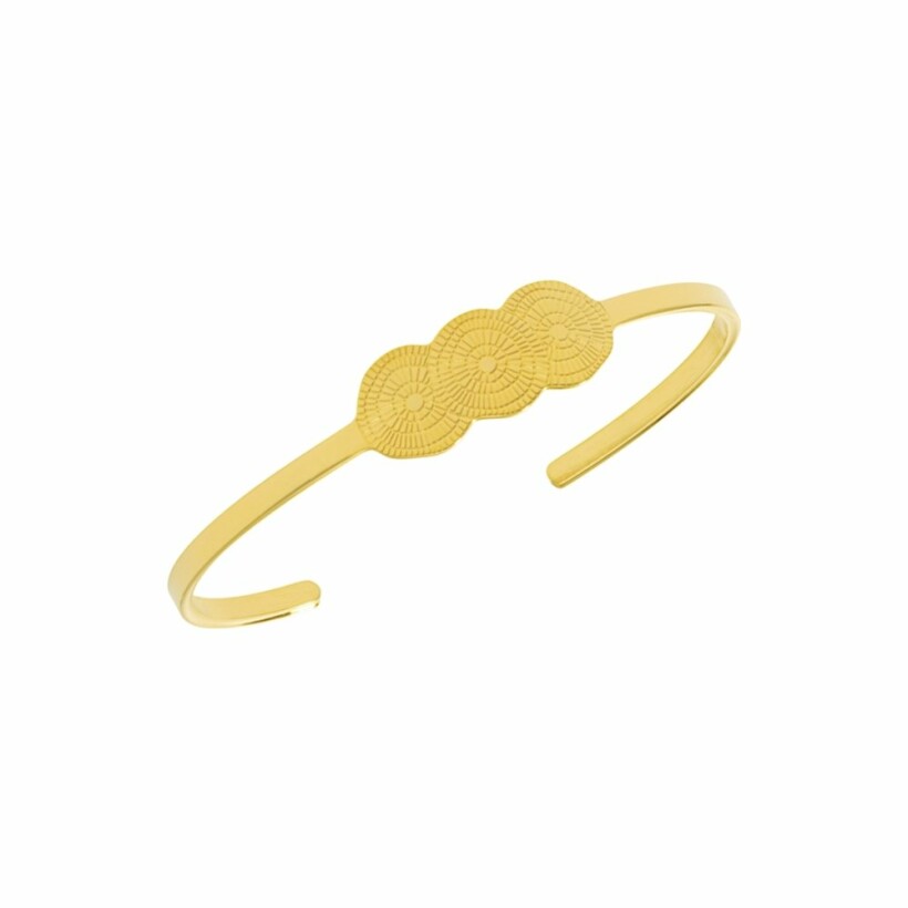 Bracelet jonc Saunier Buis en plaqué or jaune