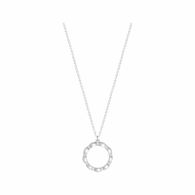 Collier Saunier Rameau en argent et oxyde de zirconium blanc