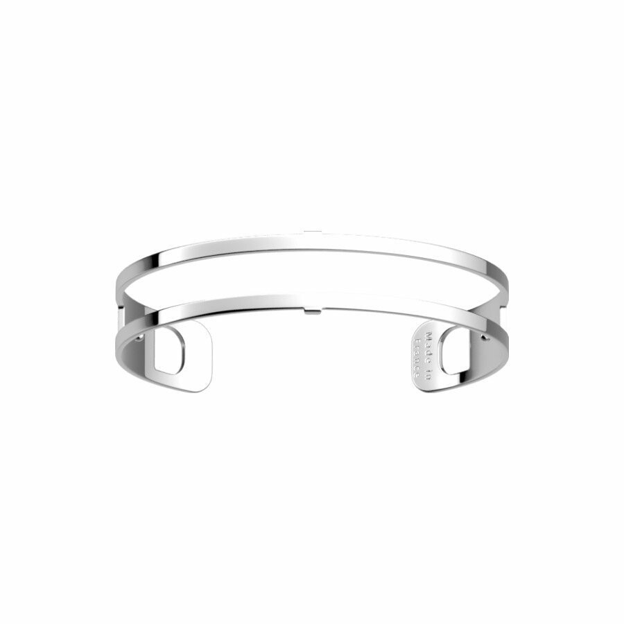 Bracelet manchette Les Georgettes Les Essentielles + Pure, finition argentée, 14mm