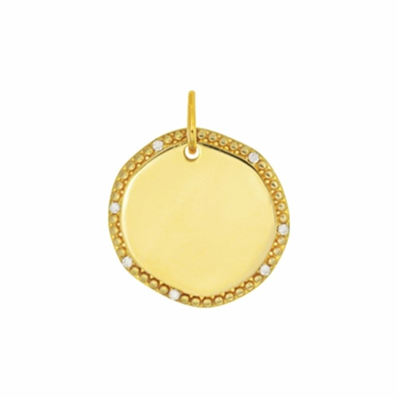 Medaille Saunier Amourette en plaqué or jaune
