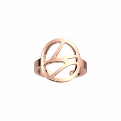 Bague Les Georgettes Les Essentielles Écorces, finition dorée rose, 16mm, taille M