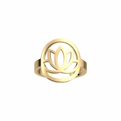 Bague Les Georgettes Les Essentielles Lotus, finition dorée, 16mm, taille S