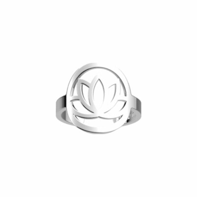 Bague Les Georgettes Les Essentielles Lotus, finition argentée, 16mm, taille S