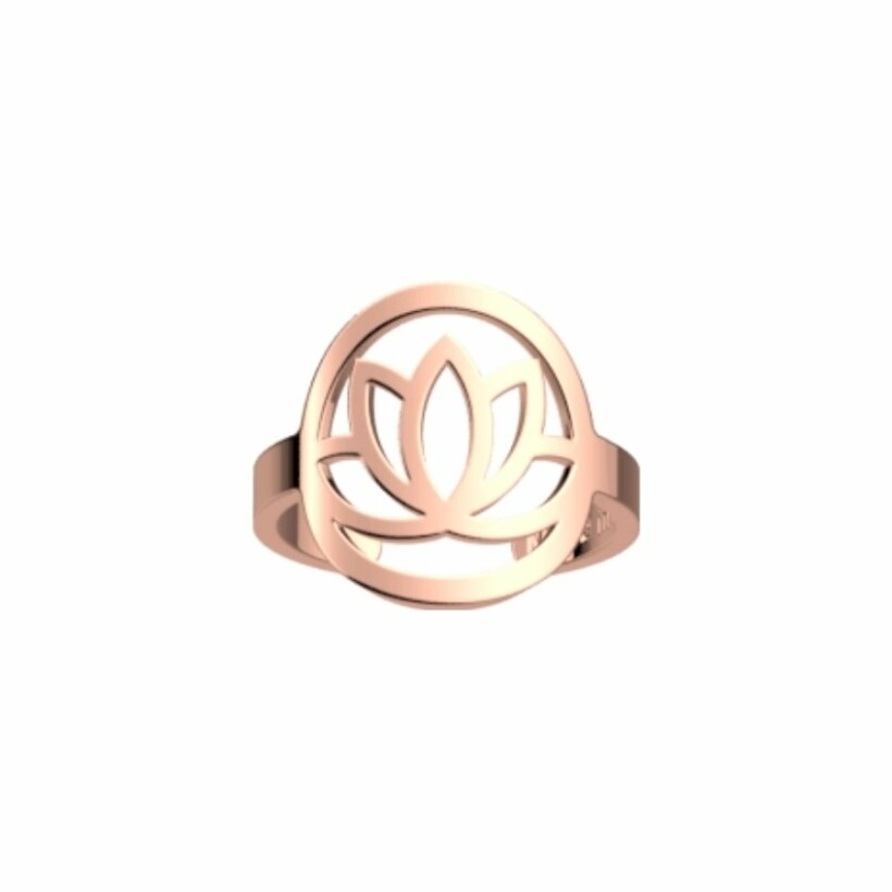 Bague Les Georgettes Les Essentielles Lotus, finition dorée rose, 16mm, taille M