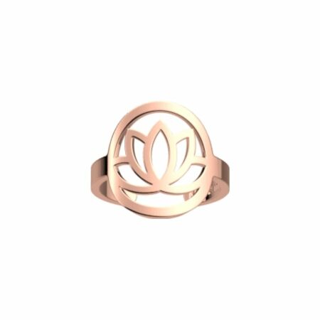 Bague Les Georgettes Les Essentielles Lotus, finition dorée rose, 16mm, taille M