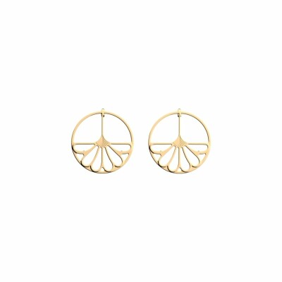 Boucles d'oreilles Les Georgettes Les Essentielles Bleuet, finition dorée, 43mm