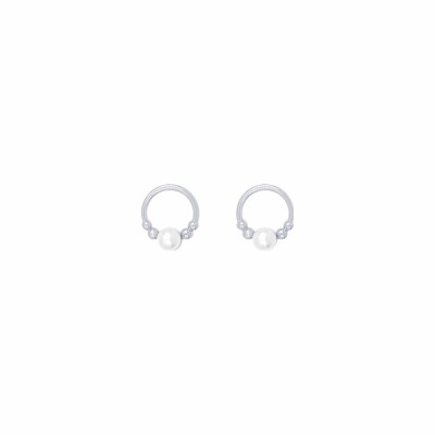 Boucles d'oreilles Saunier Opaline en argent